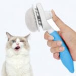 Self Cleaning Slicker Brush - Cat Brush Skin-Friendly Deshedding Grooming Massaging Tool For Long & Short Haired Pets, Cat Hair Brushes Easy Removes Undercoat For Dogs Cats Rabbits - UPGRADED, Blue - Image 7