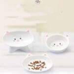 Ceramic Small Cat Face Shape Pet Food Bowl Cat Bowl Dog Bowl Universal And Easy To Clean - Image 6