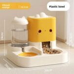2 In 1 Automatic Pet Feeder And Water Dispenser, Large Capacity 2300ML Feeder & 1000ML Water Bowl, Gravity Refill Anti Spill Stable Pet Food Water Bowl For Cats Dogs, Yellow Pink Green Available - Image 7