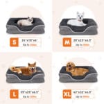 Memory Foam Pet Bed For Small Dogs & Cats With Washable Removable Cover Non-Slip Base Waterproof Liner - Image 8