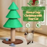 31.5in Christmas Tree Cat Scratcher, Cat Scratching Post For Indoor Cats, Large Sisal Cat Scratching Tree Cat Scratch Tower, Green - Image 5