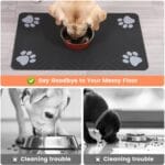 Pet Feeding Mat Absorbent Pet Placemat For Food And Water Bowl With Waterproof Rubber Backing Quick Dry Water Dispenser Mat For Dog And Cat - Image 8