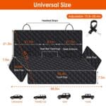 1Pc Dog Car Seat Cover Waterproof Scratchproof Pet Car Rear Protector Mat Pet Back Seat Cover With Dog Seat Belt For Car Truck SUV - Image 2
