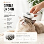 Pet Slicker Brush For Cats & Dogs, Self-Cleaning Grooming Brush With One-Click Hair Removal, Gentle Deshedding Tool For Long & Short Hair, Skin-Friendly Pet Grooming Comb - Image 4