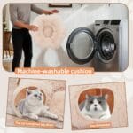 Cat Tunnel With Cat Bed For Indoor, Soft Plush Peekaboo Cat Cave Donut Tunnel, For Cats Kittens, Rabbit - Image 7