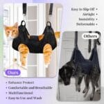Cat Grooming Hammock Kit For Cats Dogs Up To 12 Lb, Hanging Harness And Sling For Nail Trimming, Includes Clippers Trimmer - Image 2