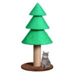 31.5in Christmas Tree Cat Scratcher, Cat Scratching Post For Indoor Cats, Large Sisal Cat Scratching Tree Cat Scratch Tower, Green - Image 8