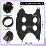 Cat Grooming Hammock Kit For Cats Dogs Up To 12 Lb, Hanging Harness And Sling For Nail Trimming, Includes Clippers Trimmer - Image 4