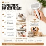 Pet Slicker Brush For Cats & Dogs, Self-Cleaning Grooming Brush With One-Click Hair Removal, Gentle Deshedding Tool For Long & Short Hair, Skin-Friendly Pet Grooming Comb - Image 8