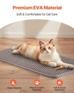 Cat Litter Mat, 24 X 15 In, Double-Layer Litter Box Mat, Non-Slip & Urine-Proof Litter-Trapping Mats For Indoor Cats, Honeycomb Design, Soft On Paws, Washable Large Kitty Mats For Floor - Image 4