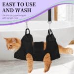 Cat Grooming Hammock Kit For Cats Dogs Up To 12 Lb, Hanging Harness And Sling For Nail Trimming, Includes Clippers Trimmer - Image 7